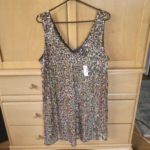 Bnwt reitmans sequin shift dress xl